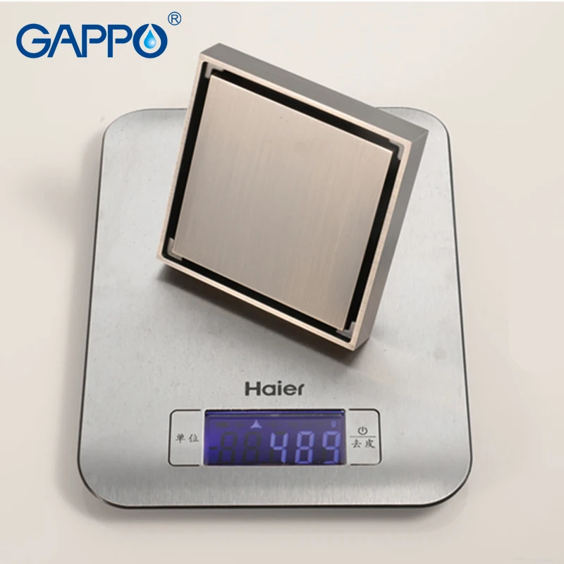 

GAPPO Drains square bathroom floor cover stopper bath shower drain strainer bathroom shower floor drain square