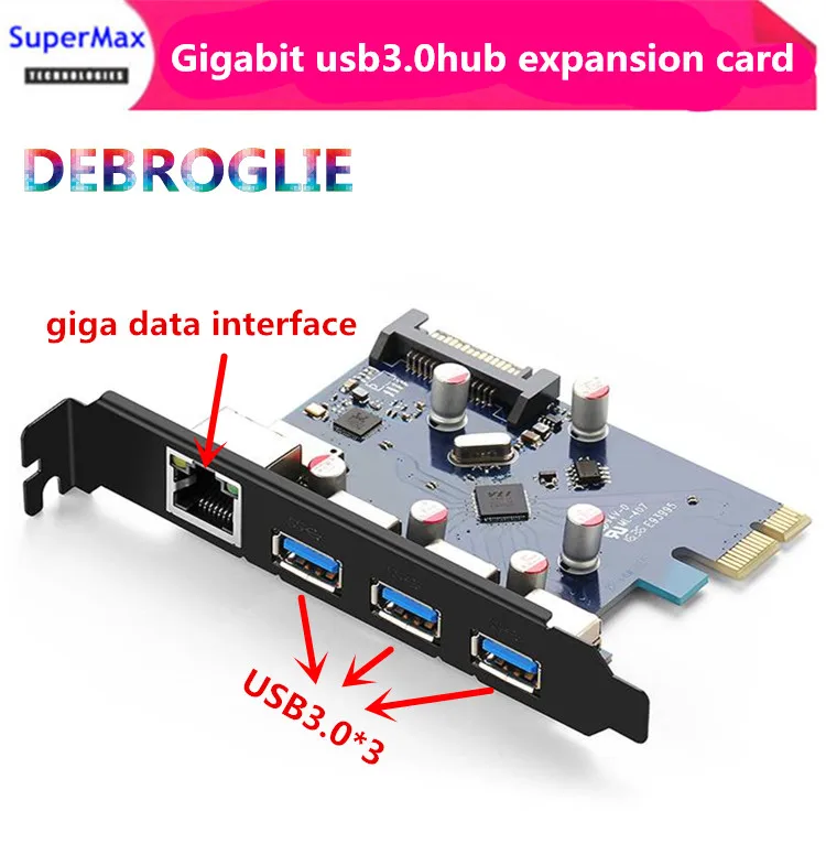 

Сетевая карта PCI-E, интерфейсы для настольного компьютера, высокоскоростная Проводная Встроенная гигабитная карта-расширитель USB 3,0