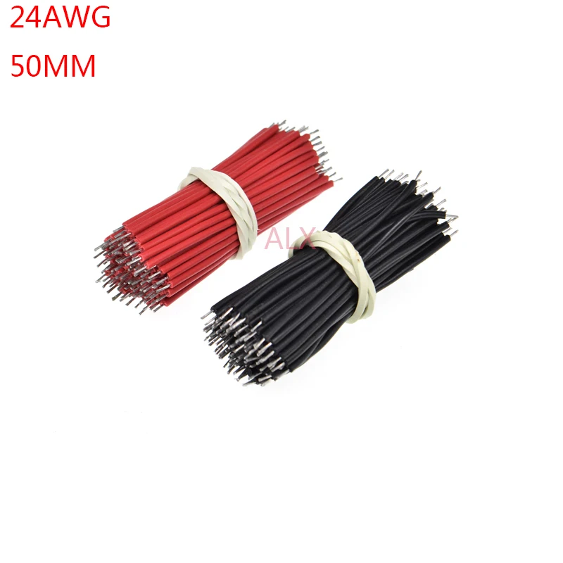 100 шт. 24AWG 50 мм длинная Оловянная макетная плата джампер кабель гибкий