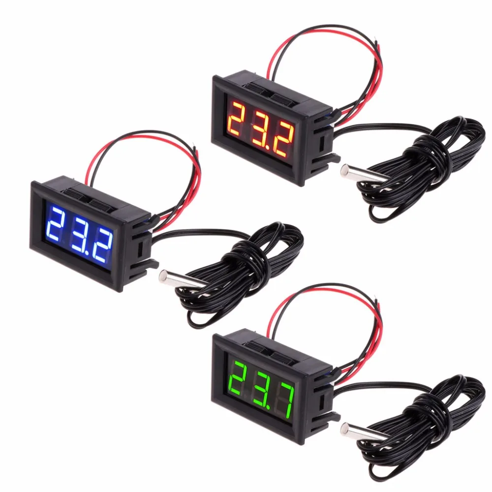 -50 ~ 110 DC 12v цифровой светодиодный термометр Автомобильный измеритель температуры