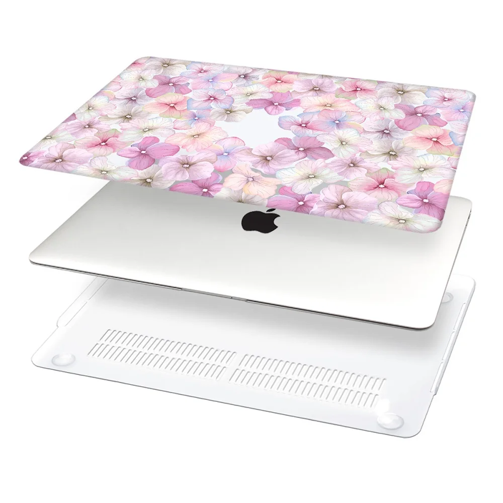 Чехол с цветочным принтом для Macbook Air 13 2018 новейшая версия Прочный чехол ноутбука