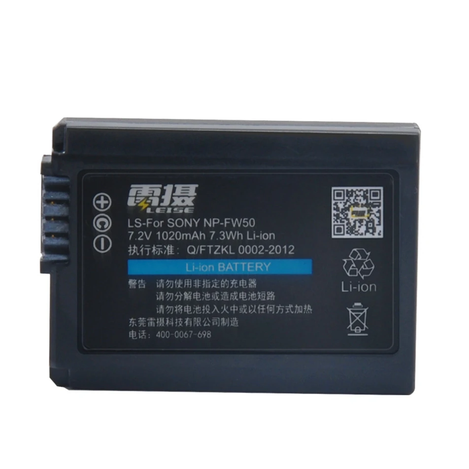 Leise NP-FW 50 NPFW аккумулятор камеры 7 2 в 1020 мАч для Sony A6000 A5000 A5100 A6300 RX10 A7R2 NEX-5T 6 7PSP3006/2006 |