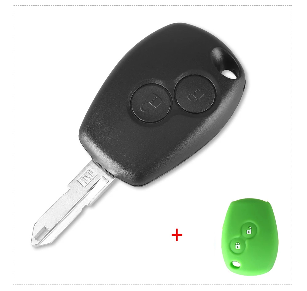 Dandkey 2 кнопки ключа автомобиля оболочки Замена чехол 2 кнопки для Renault Duster Logan Fluence Clio Kangoo Sandero