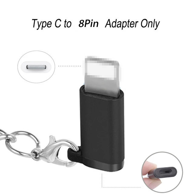 Adapter For 8Pin 3 м 2 м usb type-C кабель 1 м кабель для быстрой зарядки для Samaung S10 S9 plus A50 USB C кабель для Xiaomi Redmi K20 huawei Nova 5 pro 5i - Цвет: Adapter For 8Pin