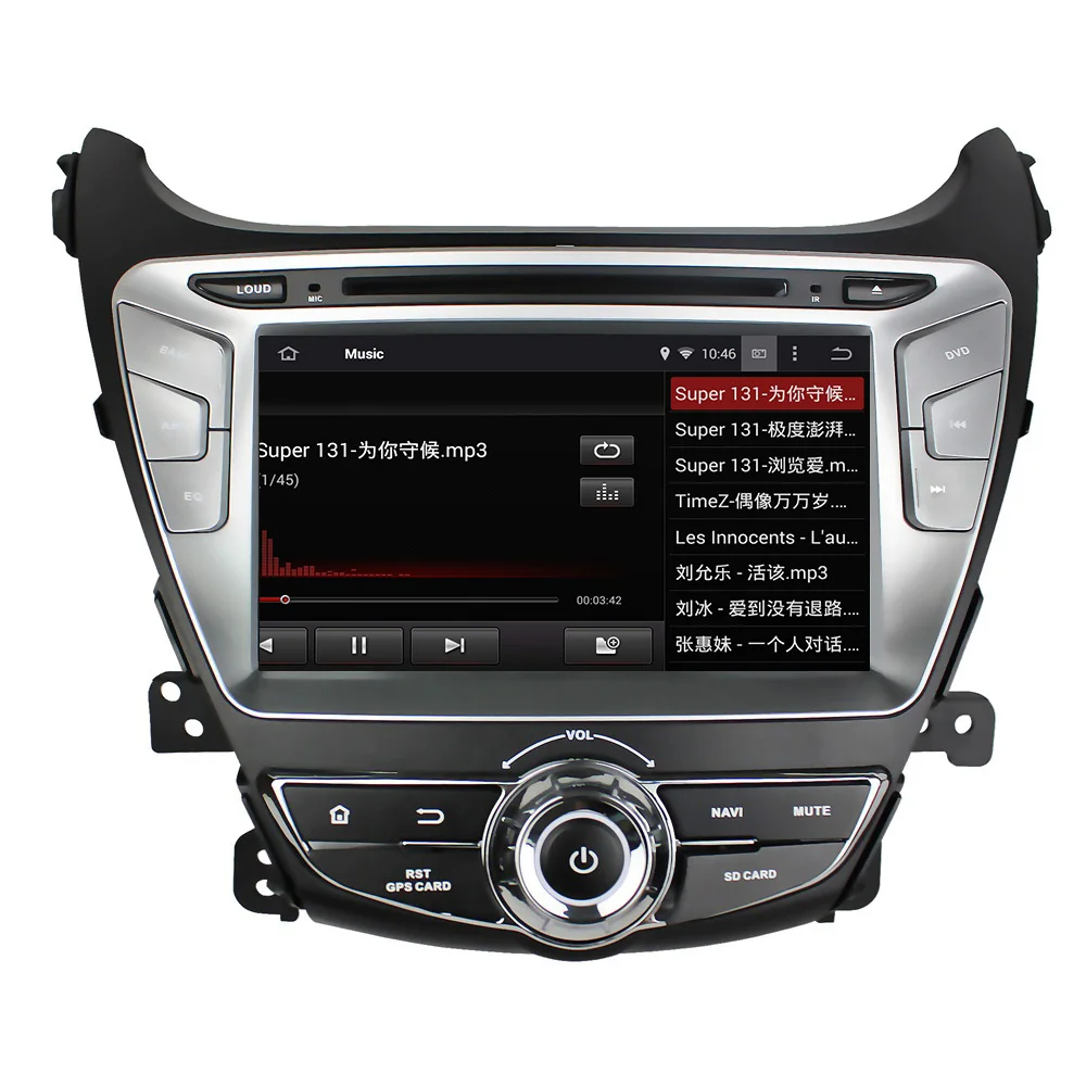 " in-dash автомобильный dvd-плеер на основе android с BT gps 3g wifi, автомобильный пк/мультимедиа головное устройство аудио/радио/стерео для hyundai Elantra