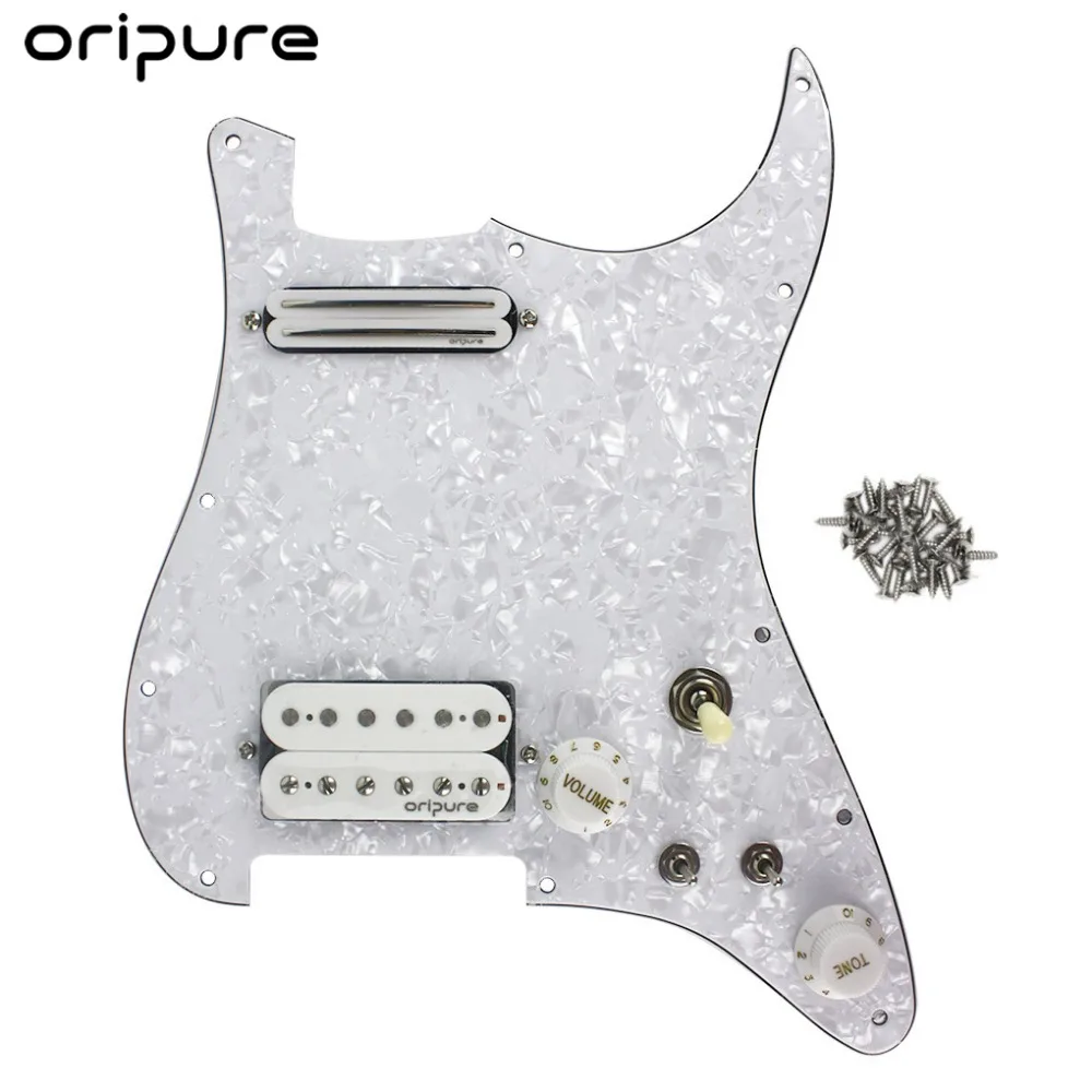 OriPure Alnico 5 хамбакеров загружено Prewired Электрогитары накладку Scratch Plate 11 отверстия