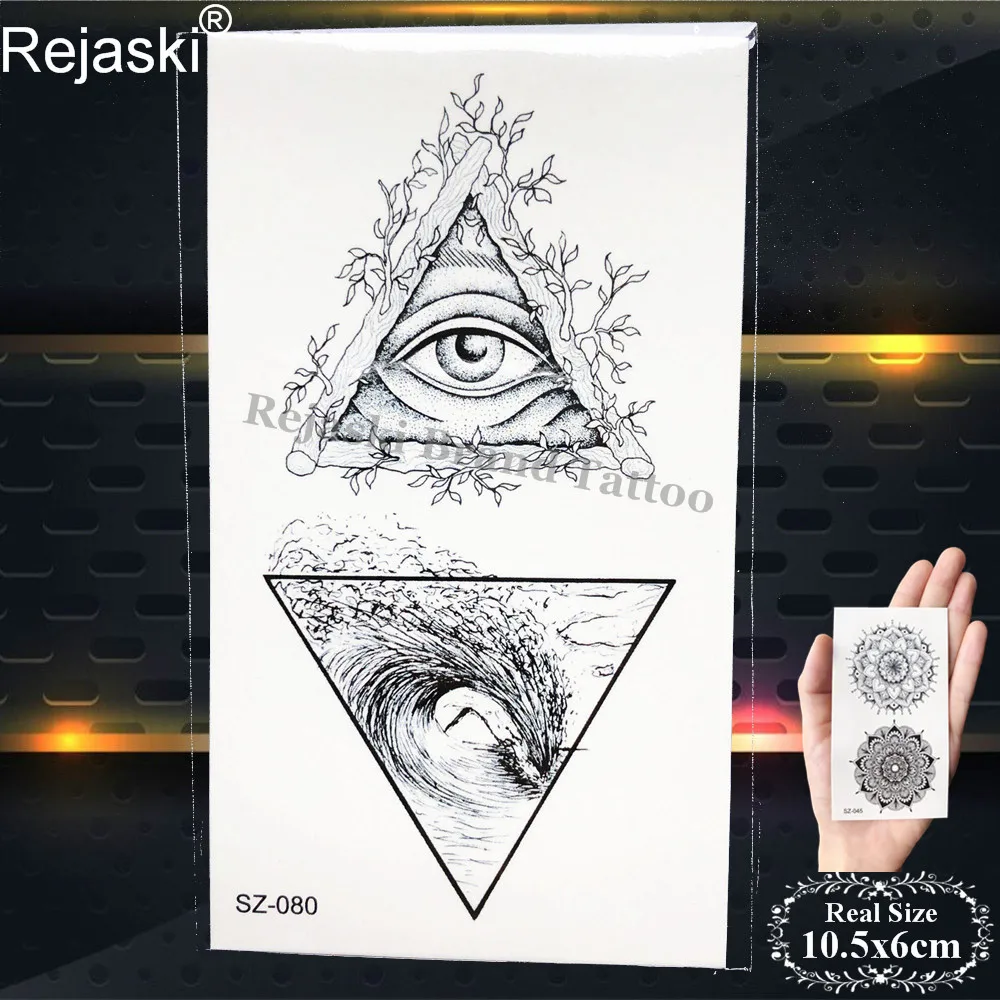 3D треугольные наклейки Rejaski с татуировкой для глаз женские Временные татуировки