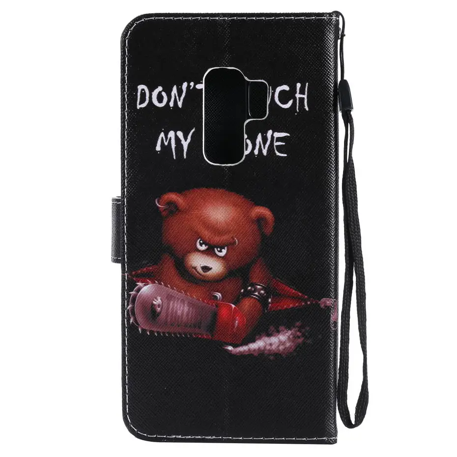Woodlysi флип чехол кожаный бумажник для Samsung Galaxy S9 Чехол мультфильм Card Case плюс|leather