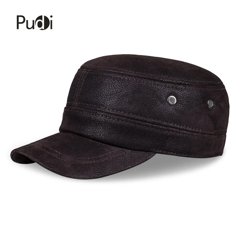 HL019 Genuine Leather baseball cap Fashion Box Hat/CAP  2020 new men brand army Nubuck leather cap hat