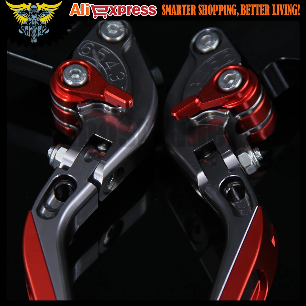 

Red+Titanium 8 Colors CNC Adjustable Folding Extendable Motorcycle Brake Clutch Levers For Triumph SPEED TRIPLE 1050/S 2016