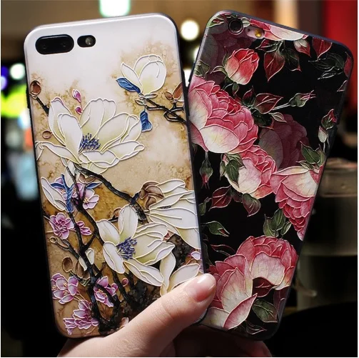 OHD 3D Силиконовые ТПУ чехол для телефона Китайский ветер iPhone X 7 6 6s плюс 8 Plus крышка