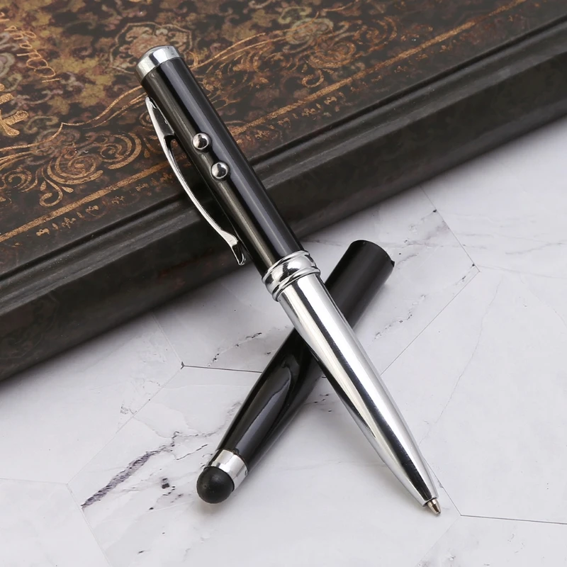 4 in1 Capacitive Stylus iPad Touch Screen Ballpoint Pen LED Light Laser Pointer | Канцтовары для офиса и дома
