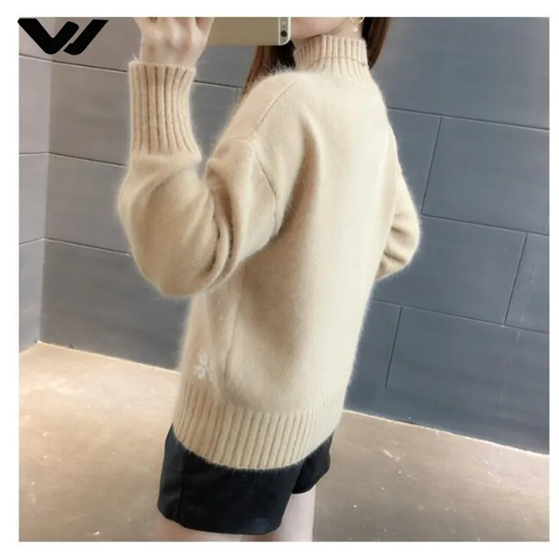 New Arrival Sweaters Fashion 2018 Women Korean Winter Loose Pullover Warm Sweater Sweet Wild Turtleneck Knit | Женская одежда