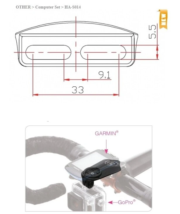 Розетка для крепления на руль велосипеда адаптер/держатель GARMIN Edge810 800 510 500 200