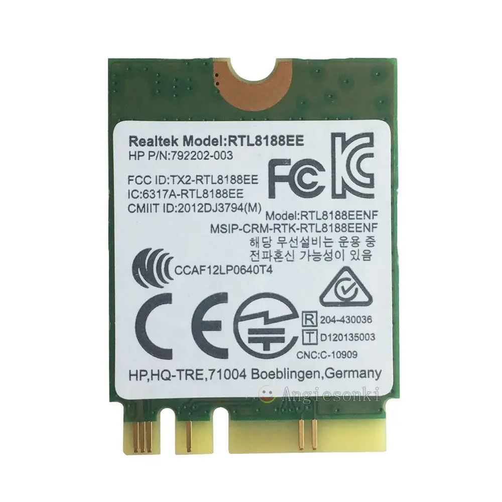 Беспроводная Wi-Fi карта RTL8188EE 2 4 ГГц 802.11n NGFF 792202-001/ 792609-001 сетевая для ноутбуков HP