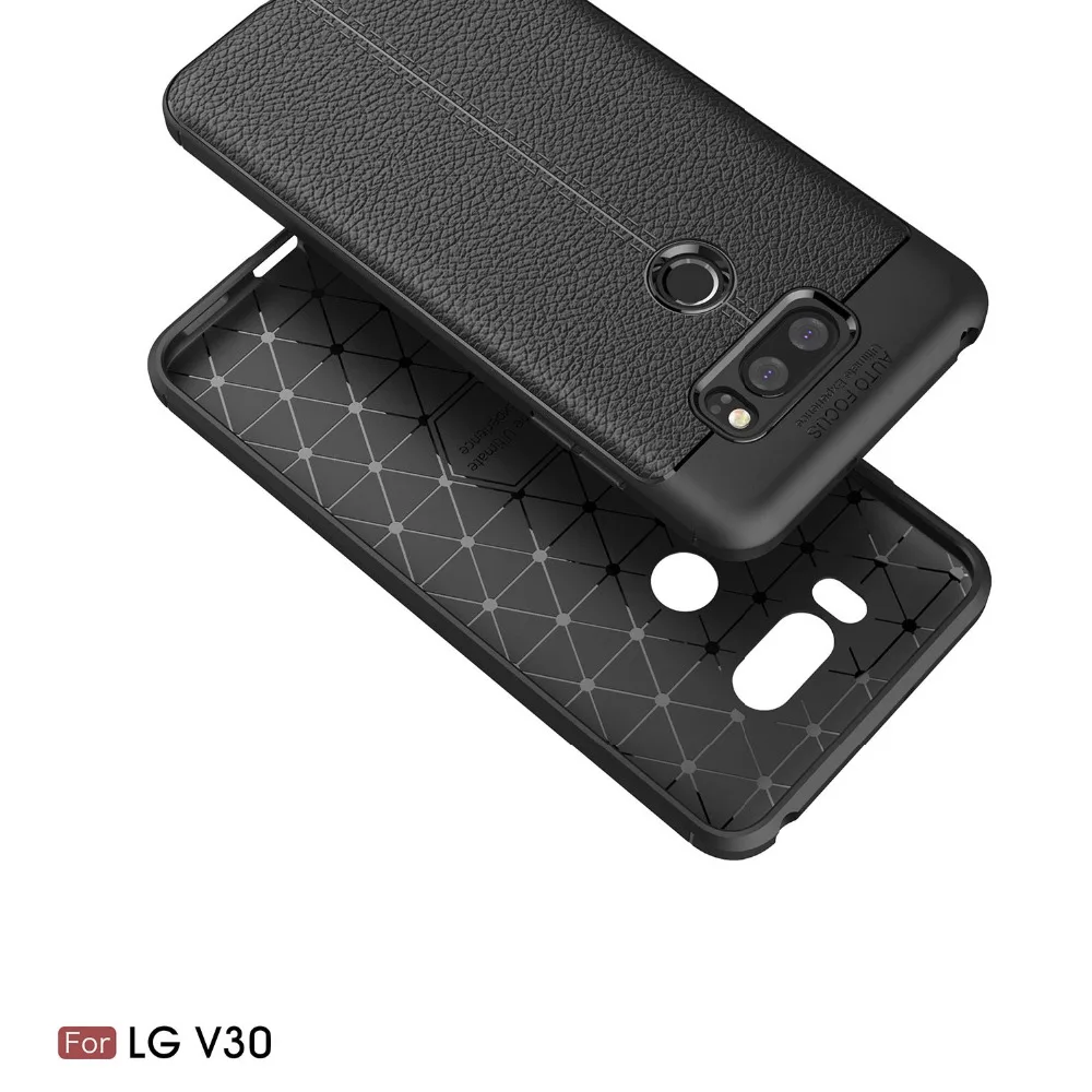 30 шт./лот Бесплатная доставка Новый мягкий чехол из ТПУ Lichee для LG V30 | Мобильные