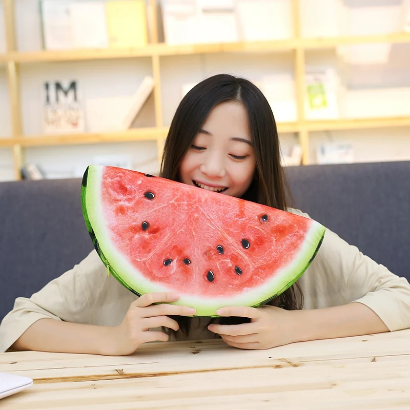 Creative simulation fruits sponge stuffed watermelon kiwi cushion summer plush food for kids | Игрушки и хобби