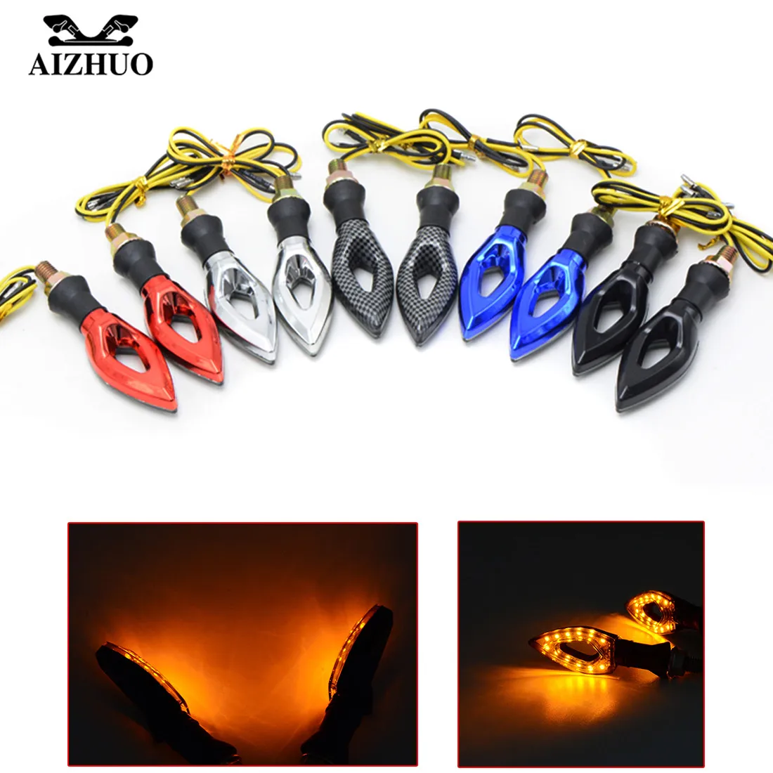 2 шт. указатели поворота янтарные лампы света Универсальный мотоцикл для BMW K1200R