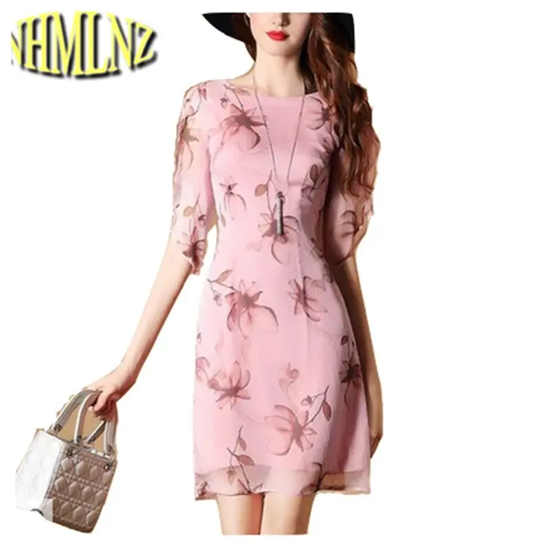 2020 летнее Новое модное женское платье с О-образным вырезом и короткими рукавами