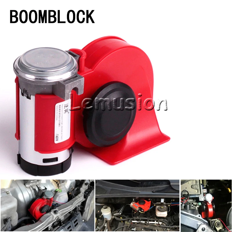 

BOOMBLOCK Car Two-Tone Snail Air Horn Speaker 12V 130db For Mazda 3 6 Toyota Avensis C-HR Peugeot 307 407 308 Alfa Romeo 159