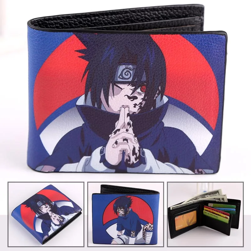 Naruto 4 Цельный кошелек обезьяна Д. Луффи складной стиль Roronoa Зоро Красочные Короткие Кошелек держатель для карт Трафальгар Ло ноль денег сумка - Цвет: Naruto 4