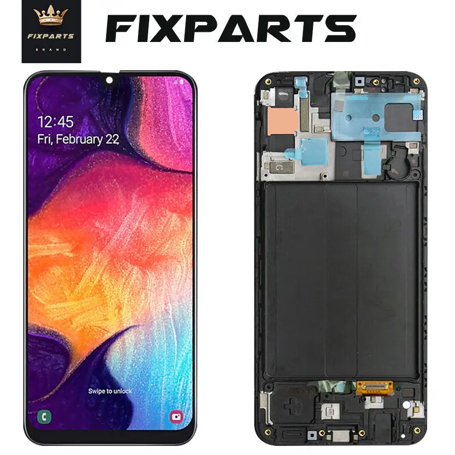 Оригинальный супер AMOLED ЖК дисплей для SAMSUNG Galaxy A50 A505 сенсорный экран дигитайзер
