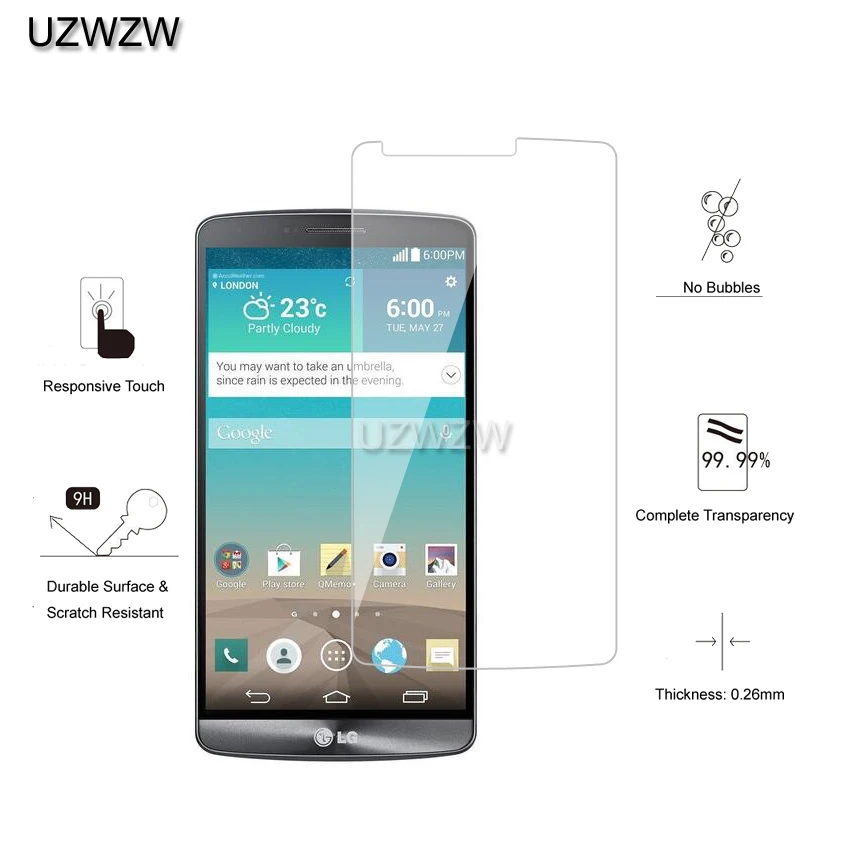 2 шт. для LG G3 D850 D851 D852 D855 LS990 F400S VS985 2.5D закаленное Стекло Защитная стеклянная пленка для экрана для LG G3 Стекло