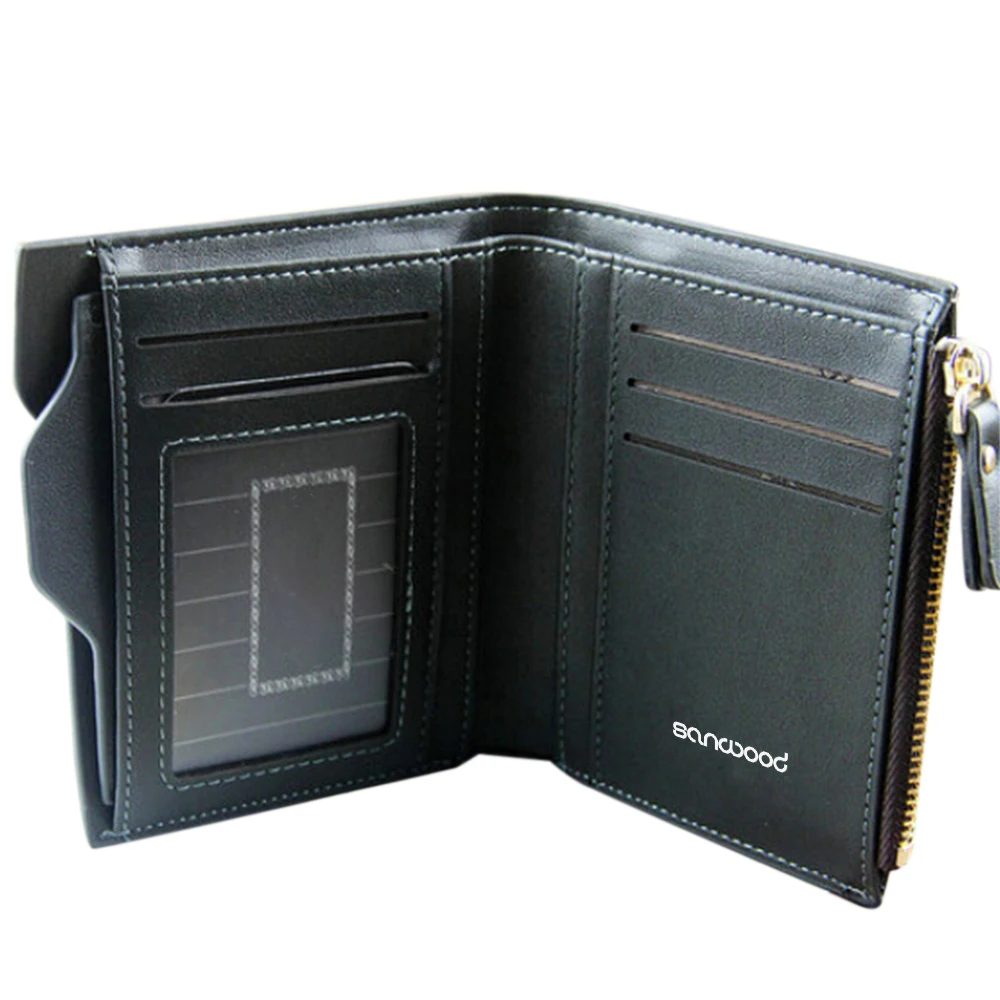 

Men Wallets Short Vertical Fashion PU Leather High Quality Male Bifold Multi-slot Money Credit Card Holder Clutch Purse