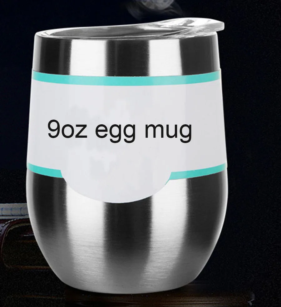 Billig 50 Teile/los Niedrigsten Preis Schluck Wein Becher 9 Unzen Eiförmigen Tasse Stahl Weihnachten Geschenk Tumbler Flasche Mit Deckel Bier Tassen Wasser Thermos