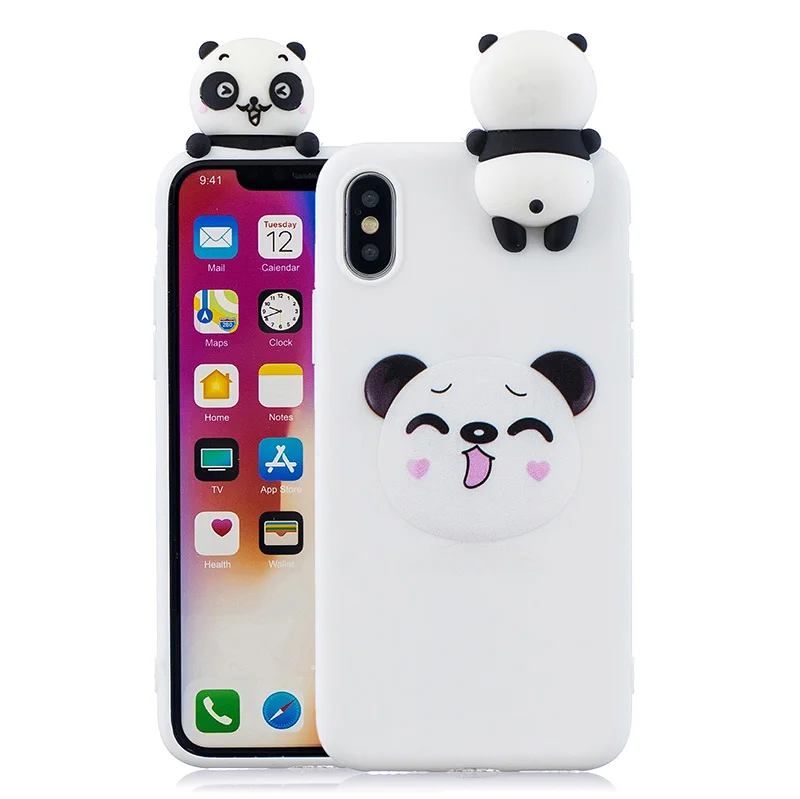3D милый мультипликация силиконовый чехол айфона айон афон айфон Iphone XS MAX чехлы
