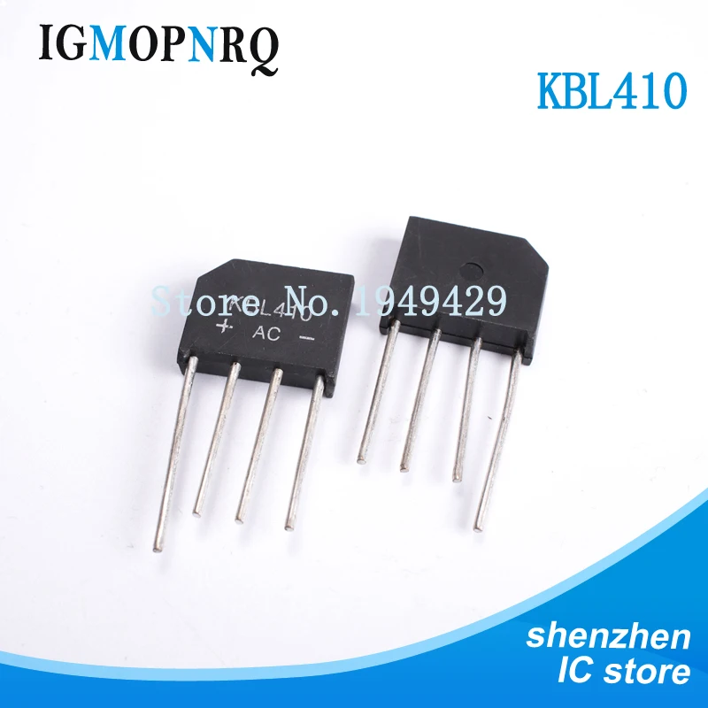 10 шт./лот KBL410 KBL-410 4A 1000 В молния однофазных диодный мост выпрямителя Новый |