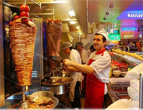 Мини Электрический Вертикальный Бройлер с 1 горелкой Донер кебаб машина Шаурма