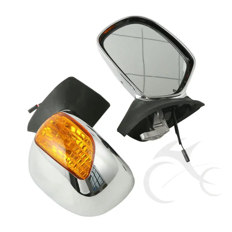Хромированные левые и правые сигналы заднего зеркала для Honda Goldwing GL1800 2001 2011|mirror