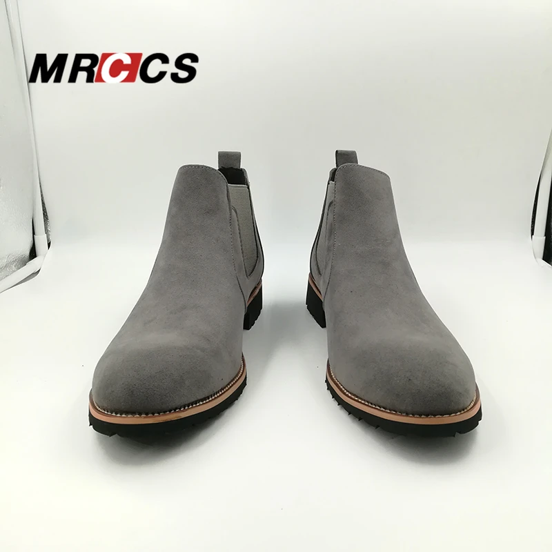 MRCCS Spring Autumn Classical Suede Leather Chelsea Boots For Men Simple &amp Fashion Ankle High Men's All Match Casual Shoes | Обувь