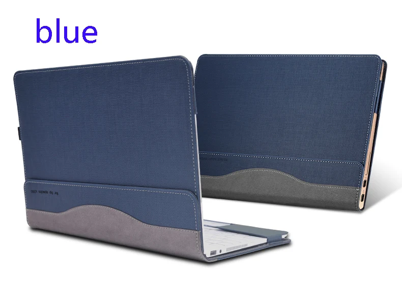 blue Креативный дизайнерский чехол для XiaoMi Mi notebook Air 13,3 дюймов из искусственной кожи Folio Stand защитный чехол для ноутбука XiaoMi Air 13" - Цвет: blue