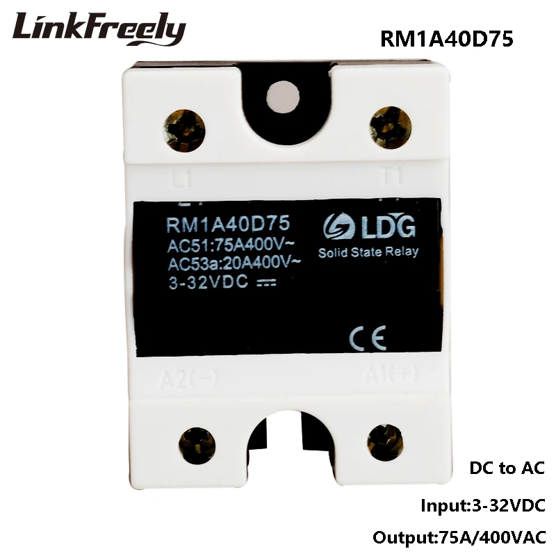 Полупроводниковое реле RM1A40D75 75 а 2SCR DC AC SSR переключение на нуль вход 5 В 12 24