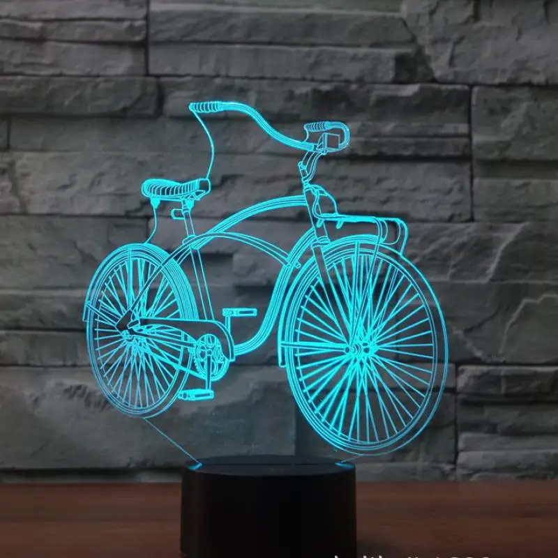 Новые велосипеды 3d огни Led 7 красочный пульт дистанционного управления лампа