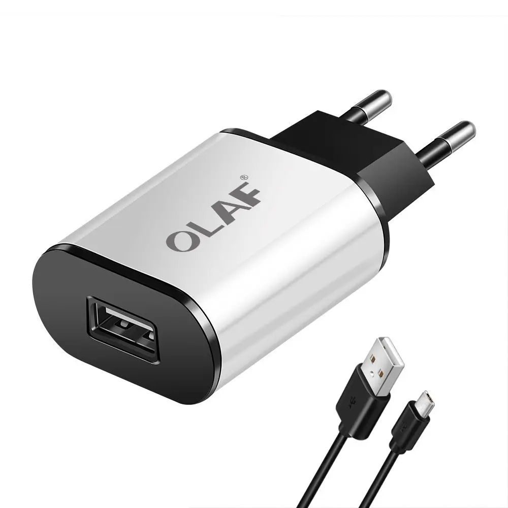 OLAF EU Plug USB зарядное устройство 2A безопасный Быстрый зарядный USB адаптер Европейское дорожное настенное зарядное устройство для huawei Kindle htc для samsung Xiaomi - Тип штекера: 100cm For andriod