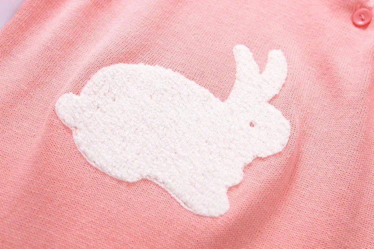 Новинка весенние детские вязаные комбинезоны с милым Кроликом мягкая