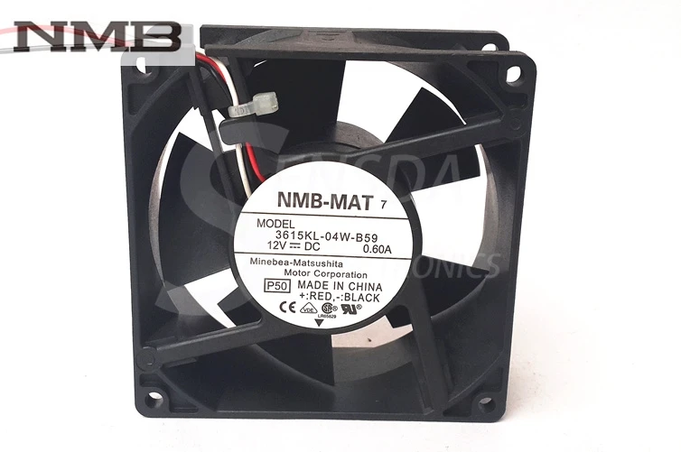 Оригинал для NMB 3615KL-04W-B59 9038 9238 9 см 90 мм DC 12V 0.60A осевые вентиляторы охлаждения