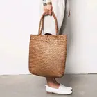 Модная женская летняя Соломенная пляжная большая сумка-тоут в стиле бохо, сумка через плечо, Сумочка на плечо