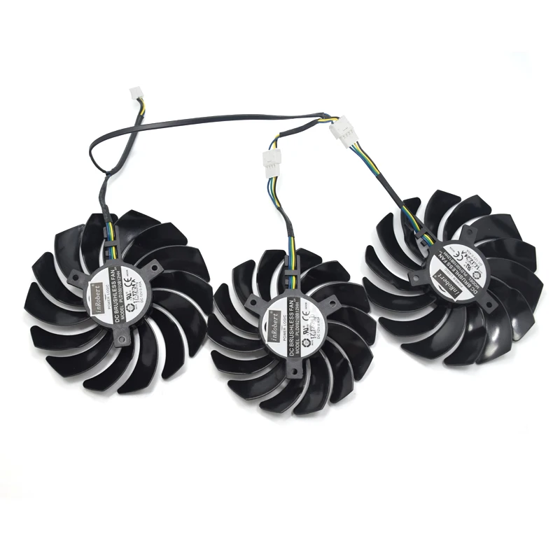 3pcs in a Lot PLD10010B12HH PLD09210B12HH 4Pin кулер вентилятор Замена для MSI GEFORCE GTX 1080 Ti Gaming X Trio видеокарты Охлаждающие вентиляторы - Цвет лезвия: 3pcs in a Lot