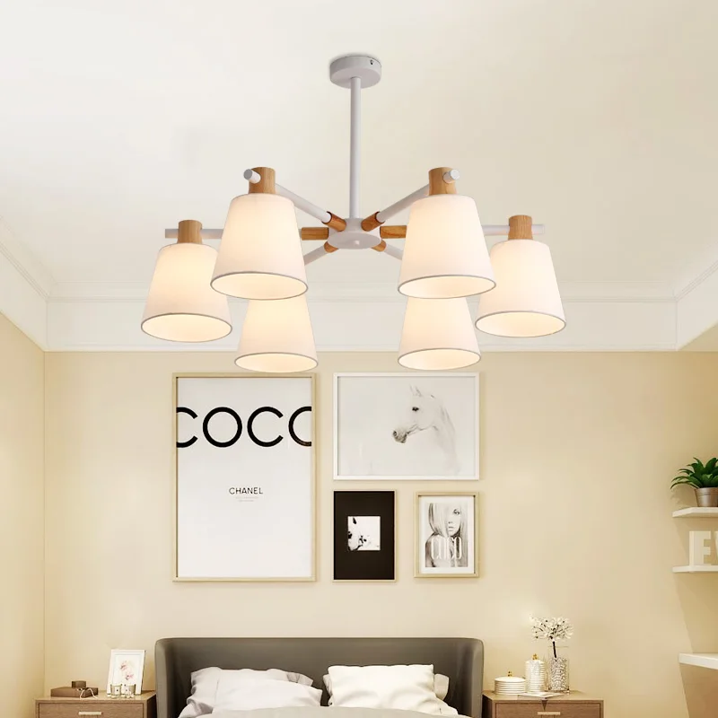Новое поступление светодиодный люстры для Гостиная Спальня цветов абажур Nordic