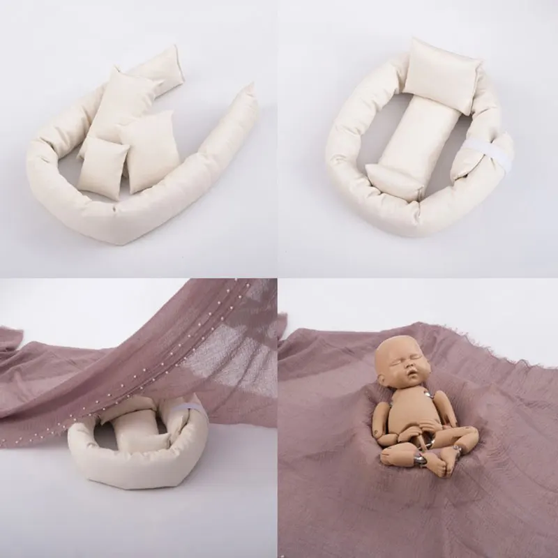 

4 PCS/Set Baby Posing Pillows Props Baby Pillow Newborn Photography Props Basket Filler Fotografia Infant Photoshoot Accessories