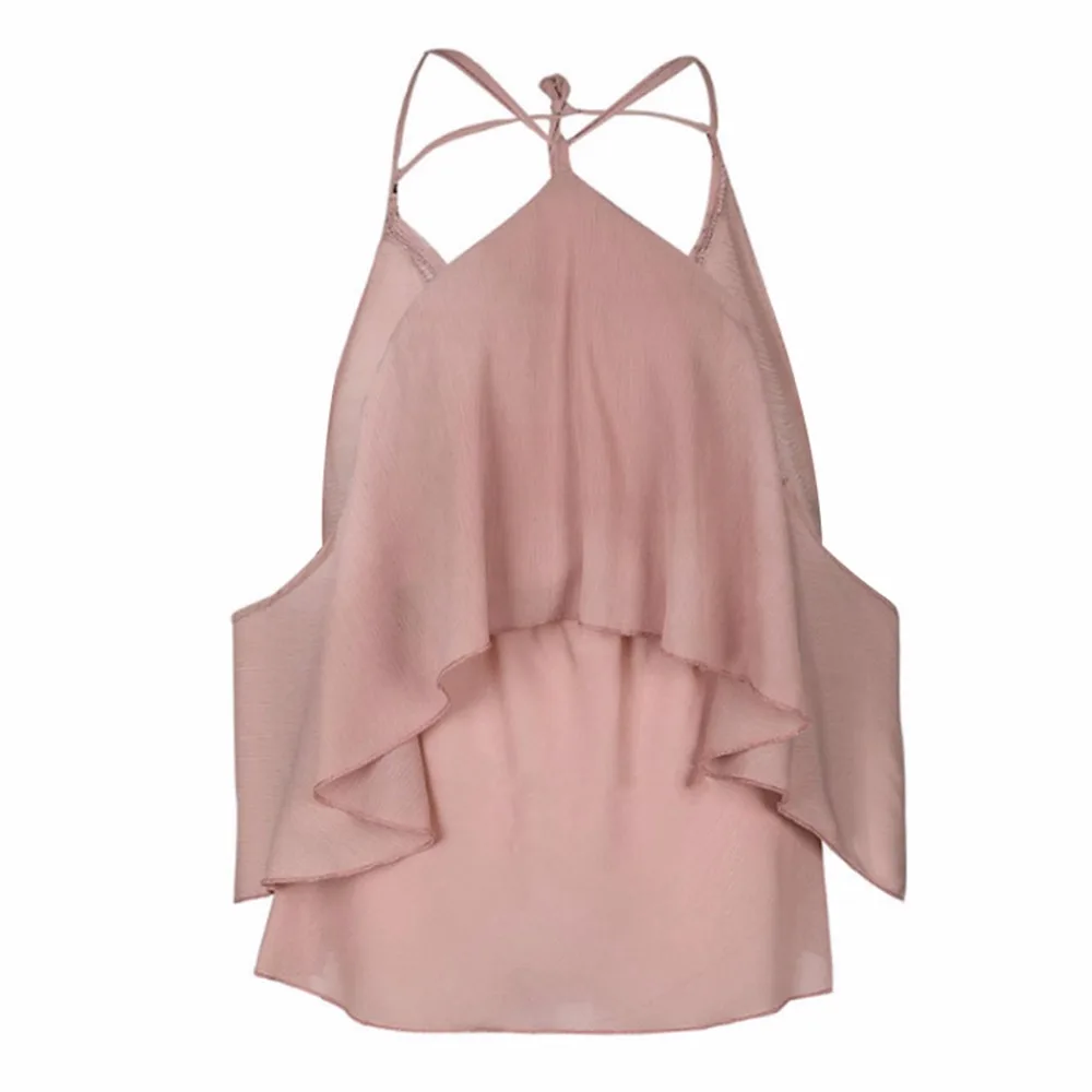 Сексуальная Блузка с открытыми плечами Женская Повседневная шифоновая блузка