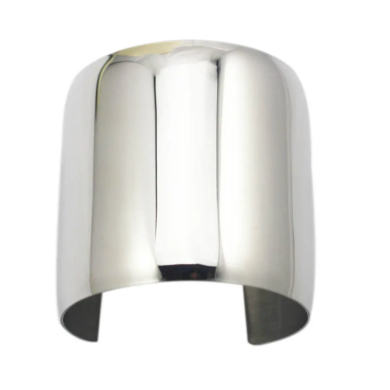 100% блестящие женские большие тяжелые Длинные Браслеты манжеты из титановой