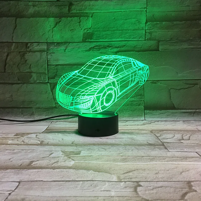 Vcity спортивный гоночный автомобиль 3D лампа рядом с ночной светильник