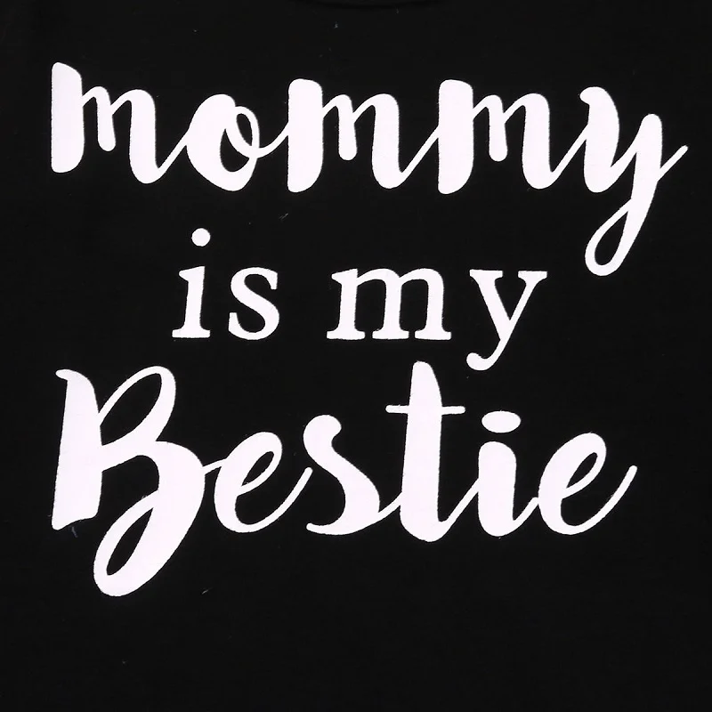 Одежда для маленьких мальчиков футболка с короткими рукавами mommy is my bestie + длинные