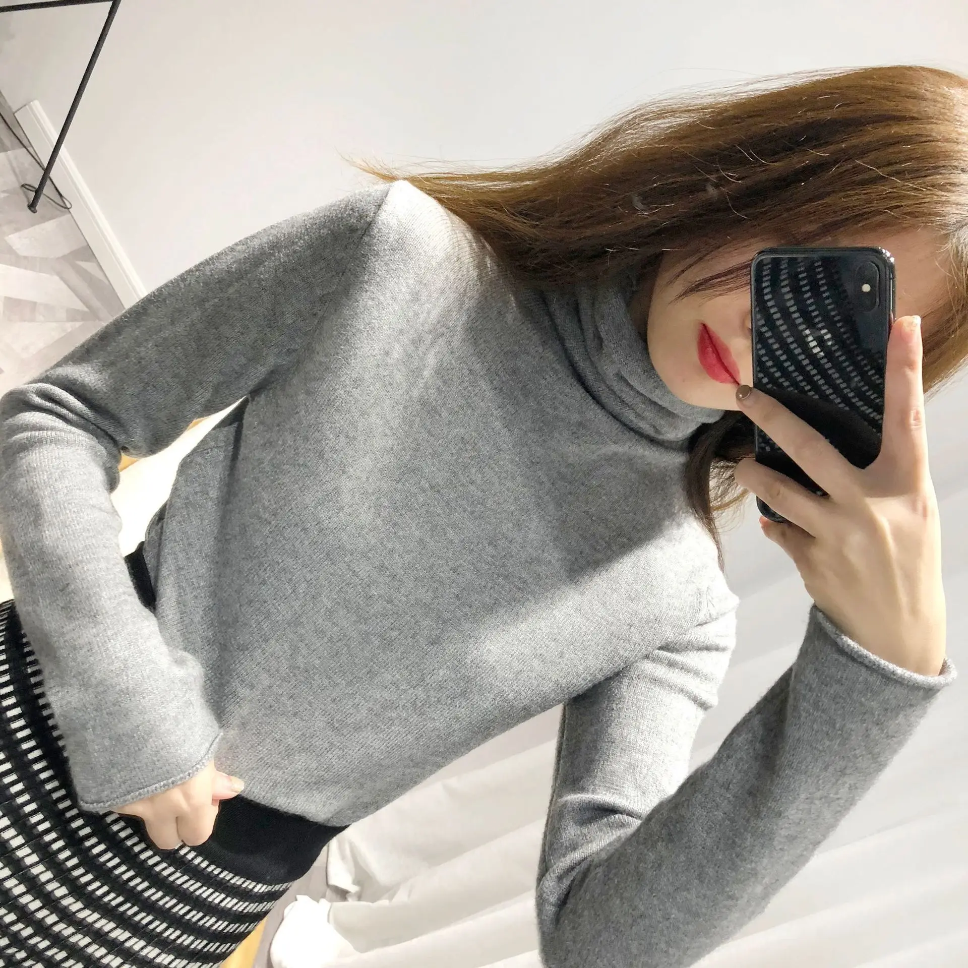 2018 Women Sweater And Pullovers Long Sleeve Turtleneck Spring Femme Tricot Pull | Женская одежда