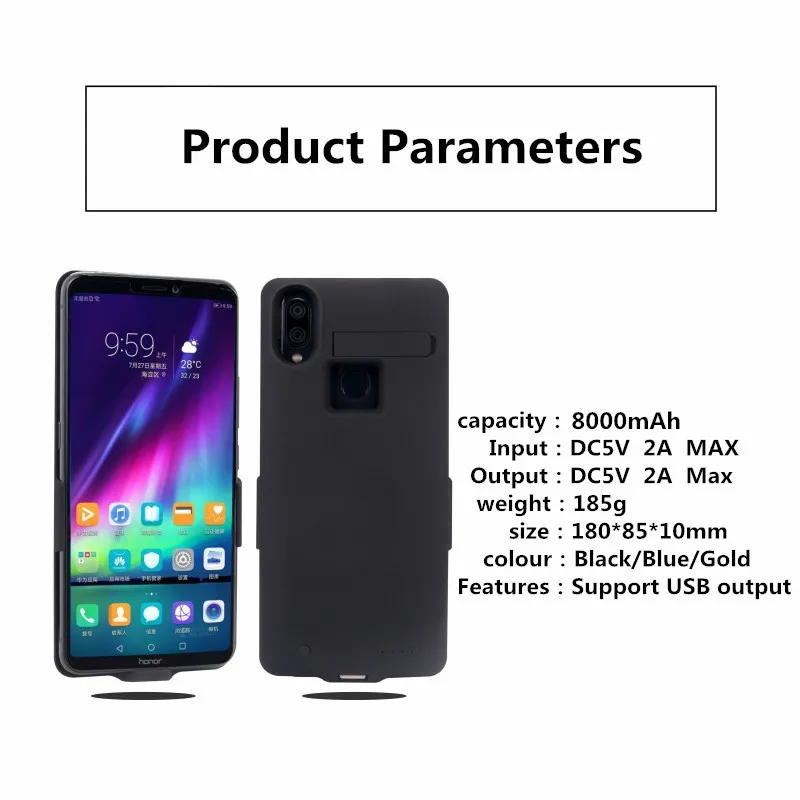 8000 мАч для huawei Honor Note 10 чехол с аккумулятором, высокое качество, портативное зарядное устройство для Honor Note 10, подставка для смартфона, крышка аккумулятора